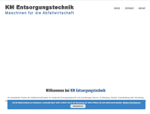Tablet Screenshot of km-entsorgungstechnik.de